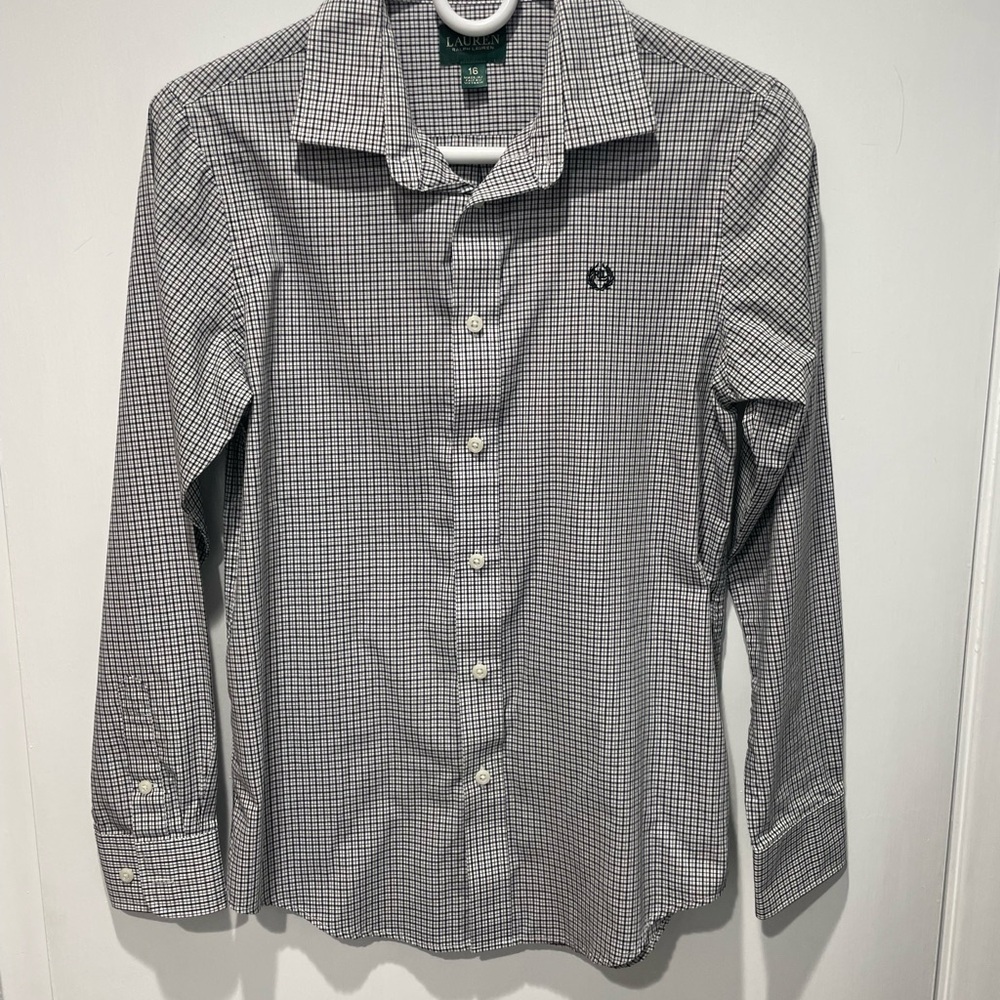 Lauren Ralph Lauren Long Sleeved Button Up Shirt Boys Size 16